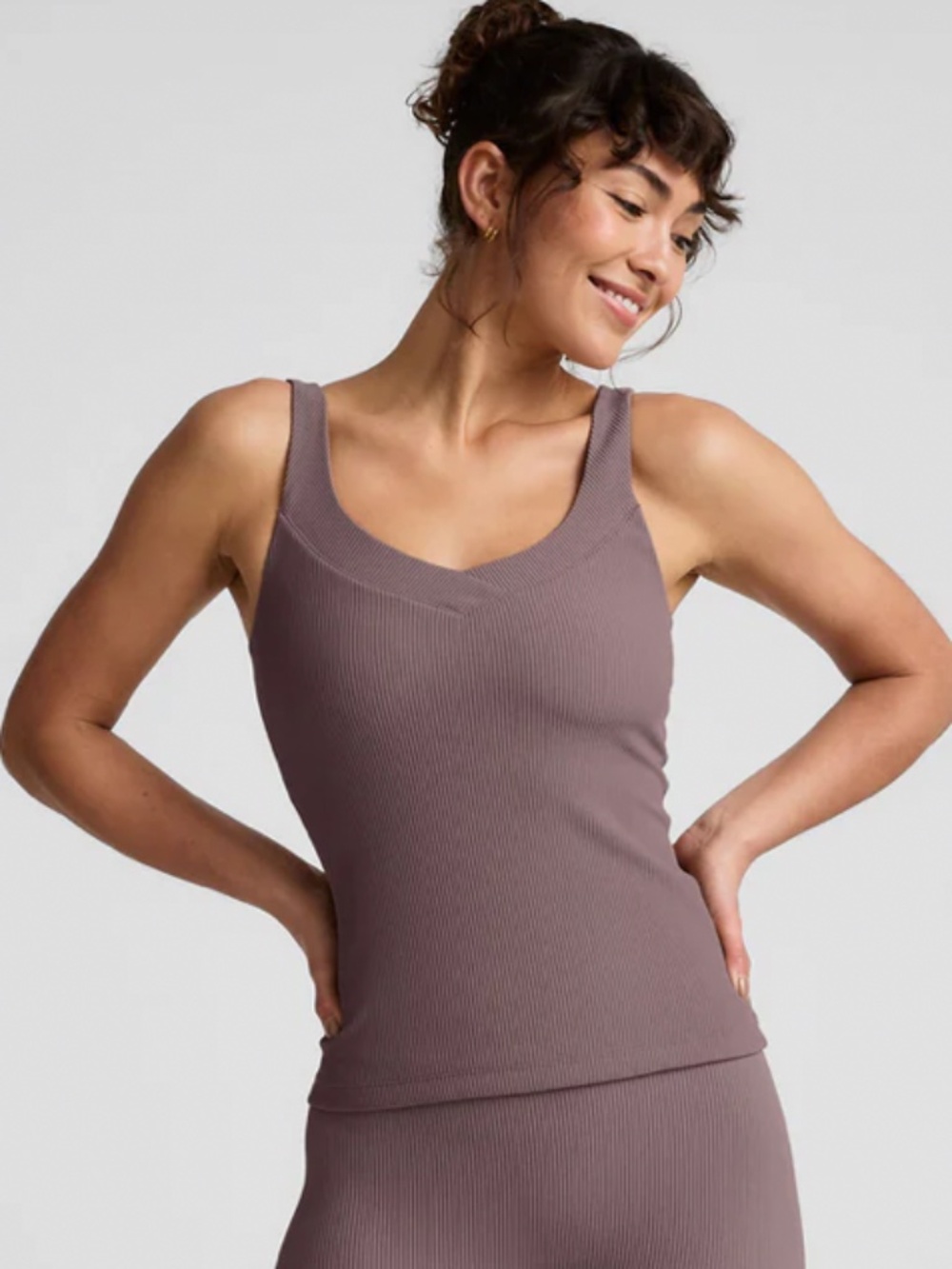 NWT Beyond Yoga Women's Medium Impulse Ribbed Classic Tank Woodland Purple - Picture 4 of 4